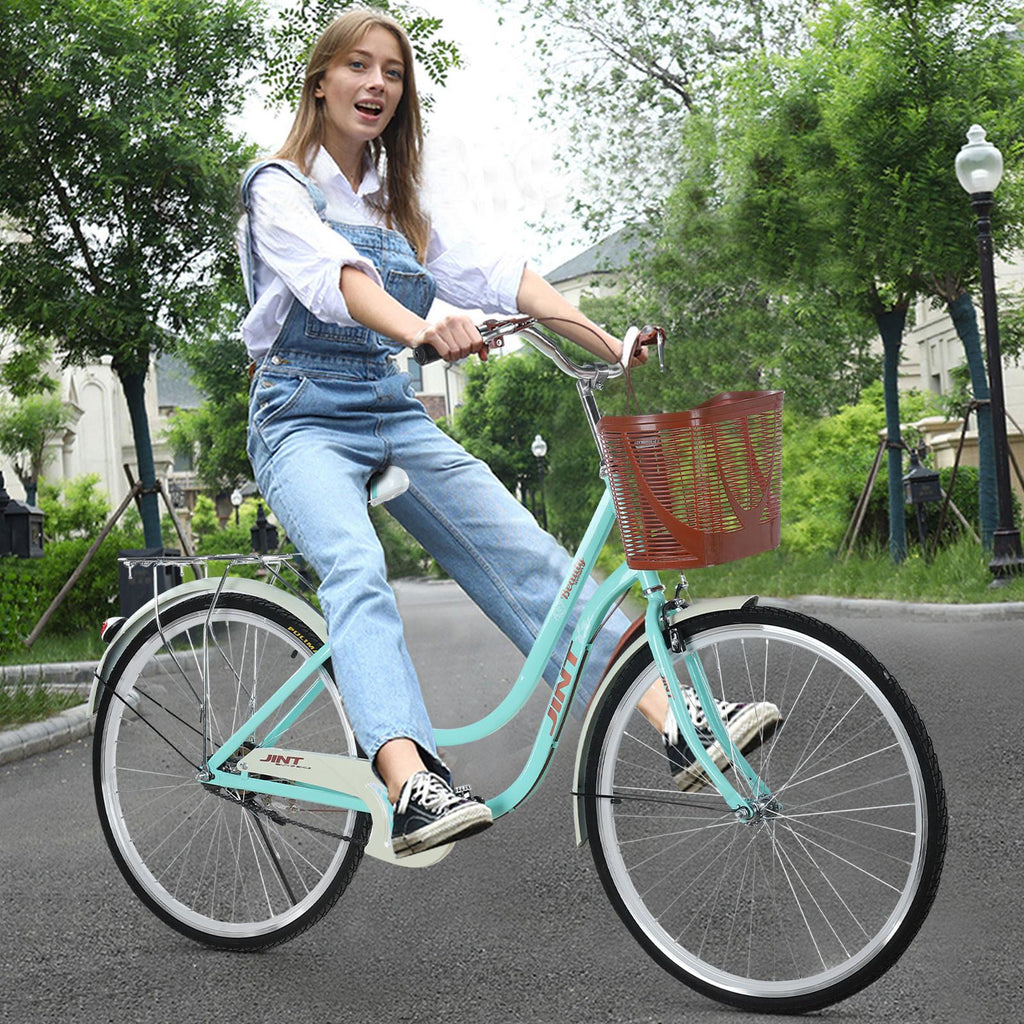 Hotwon 26-Inch Womens Comfort Bikes Beach Cruiser Bike Single Speed Bicycle Comfortable Bicycle