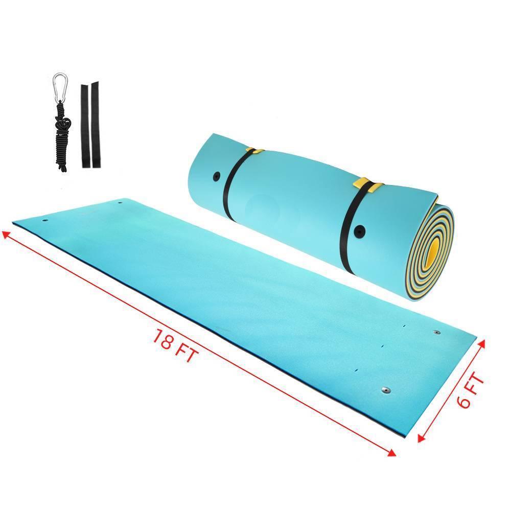 Winado Floating Pad 18 x 6 Ft Water Floating Mat, Suit for Lake River Pool Water Camping, 3 Layer