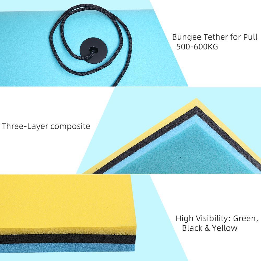 Winado Floating Pad 18 x 6 Ft Water Floating Mat, Suit for Lake River Pool Water Camping, 3 Layer