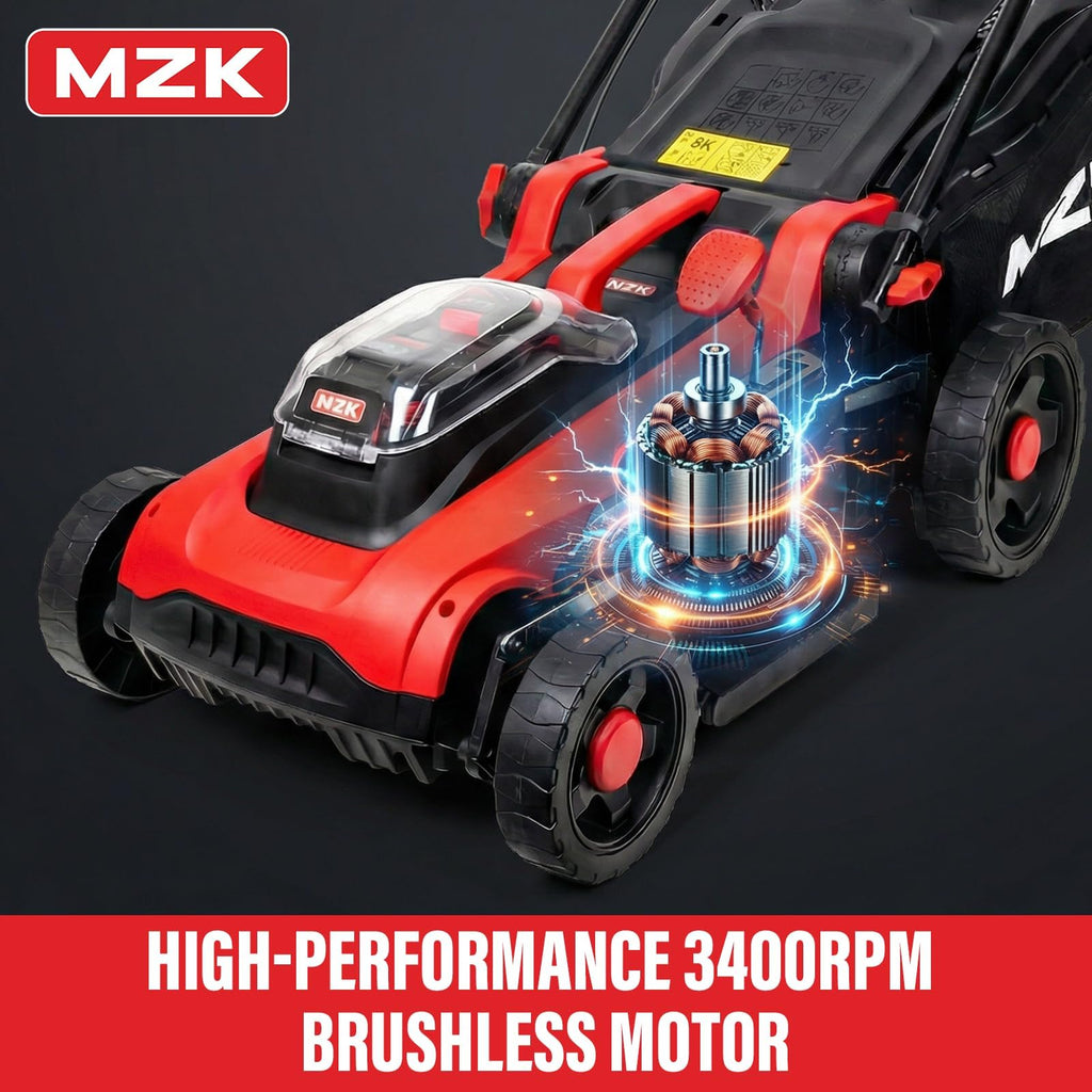 40V 16" Electric Lawn Mower, 2-in-1 Brushless Cordless Lawn Mower, Walk-Behind Push Mowers with 5-Position Height Adjustment, 2 x 4.0Ah Batteries &amp; Charger Included, LM16I5H