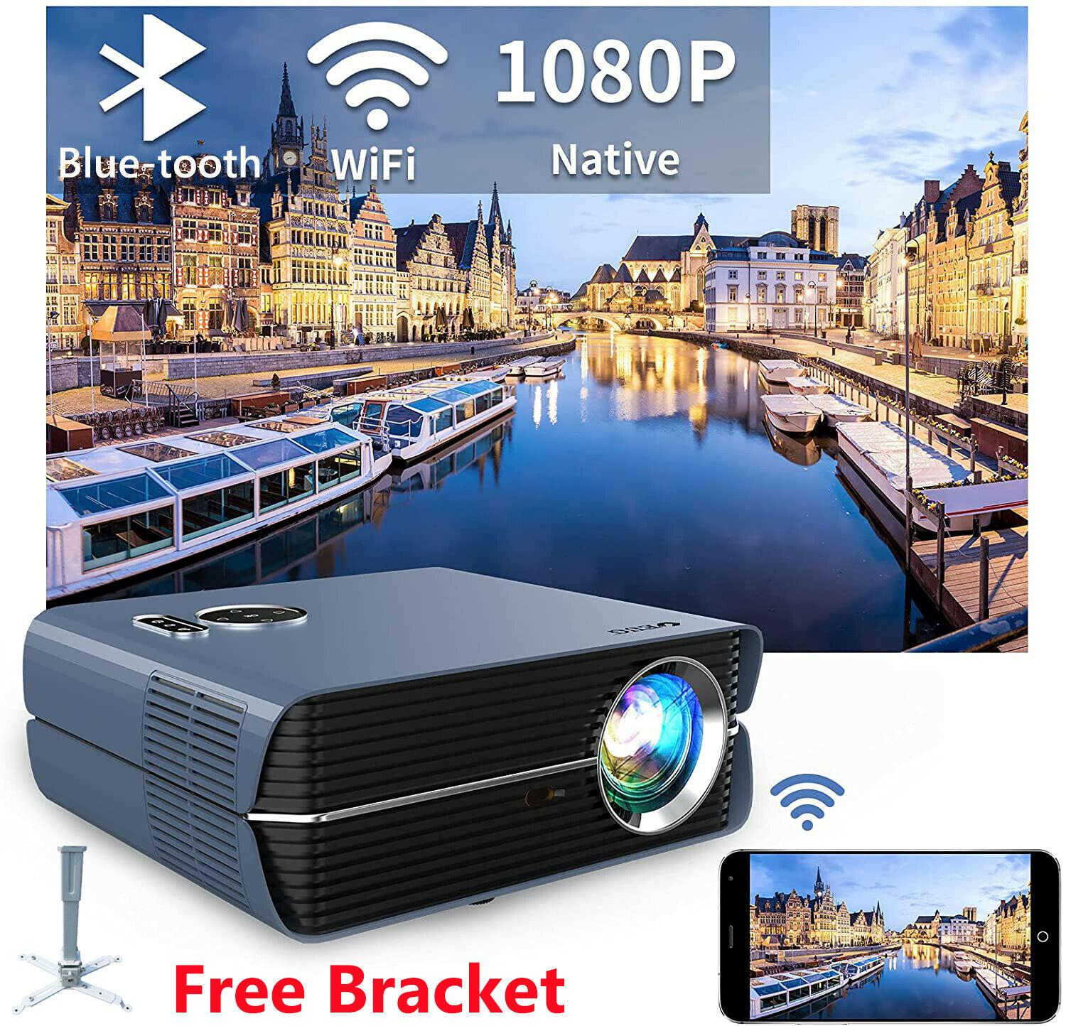 android 9.0 wifi projector led cinema tv native 1080p blue-tooth airplay hdmi us