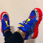 Mix Color Platform Snake Women Casual Outdoor Sport Sneakers
