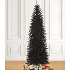 7.5 ft. Black Tinsel Artificial Christmas Tree