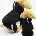 AFANG 2 PCS Pet Dog Clothes for Dogs Overalls Pet Jumpsuit Puppy Cat Clothing for Dog Coat Thick Pets Dogs Clothing, Size:M (Blue) Small Pet Clothes