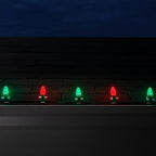 OptiCore 49 ft. 50-Light LED Red and Green Faceted C7 String Light Set