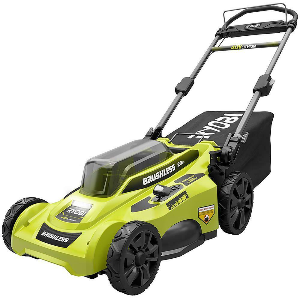 RYOBI 20in. 40-Volt Brushless Lithium-Ion Cordless Lawn Mower W/ Battery/Charger
