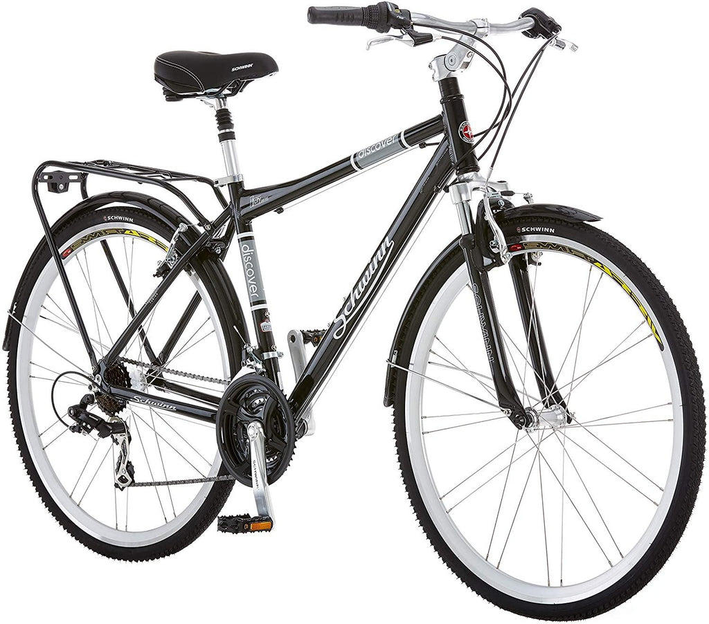 Schwinn Discover Hybrid Bike for Men and Women, 21-Speed, 28-Inch Wheels, Multiple Colors
