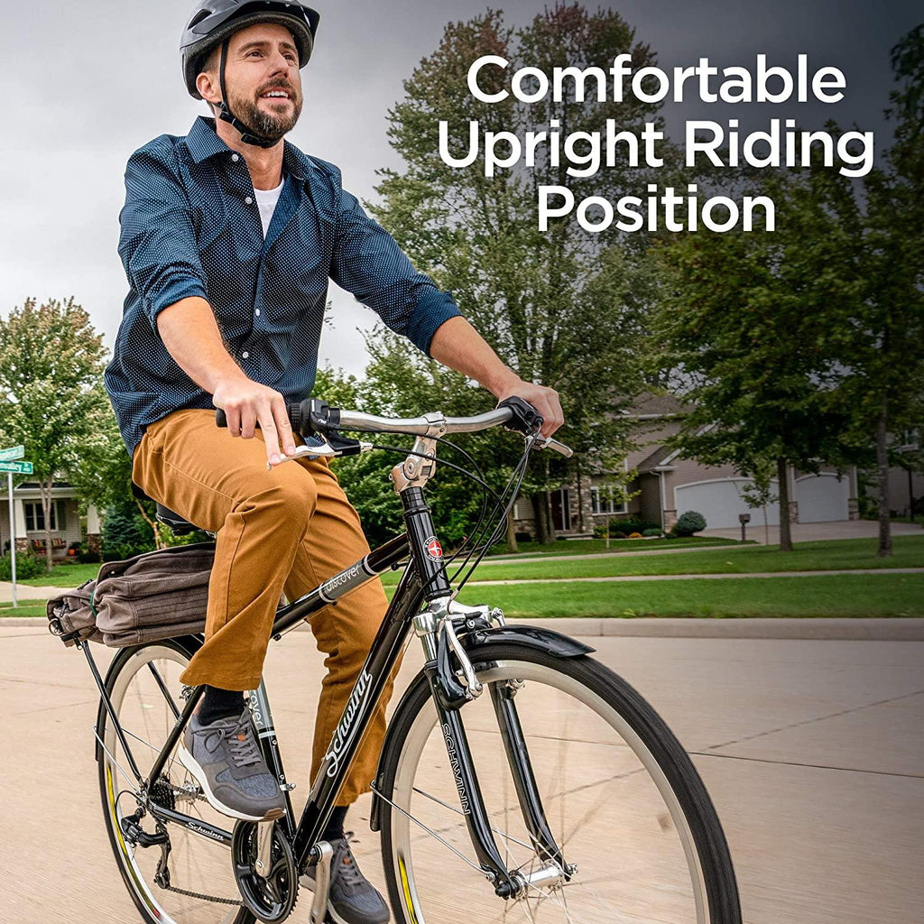 Schwinn Discover Hybrid Bike for Men and Women, 21-Speed, 28-Inch Wheels, Multiple Colors