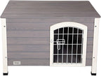 Petsfit Indoor Wooden Dog House with Wire Door for Small Dog