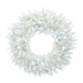 Vickerman 36" Flocked Cedar Pine Artificial Christmas Wreath, Low Voltage LED Pure White 3mm Wide Angle Twinkle Lights.