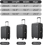 Luggage 10 Piece Sets Clearance,Large Suitcase Set Spinner Wheels with TSA Locks,Hard Shell Luggage Sets for Women Travel Suitcase (10Pcs Black)