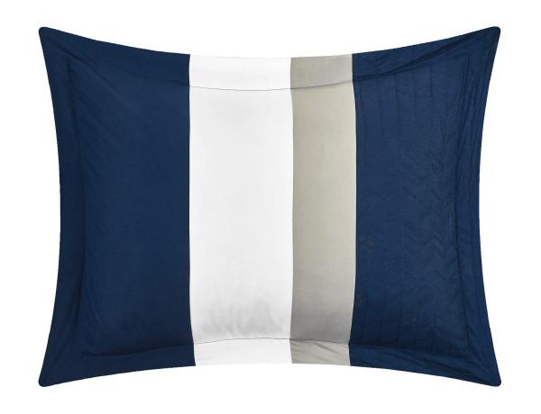 Chic Home Arisa 24-Piece Geometric Comforter Set, King, Navy