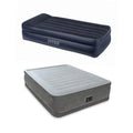 Queen Comfort Plush Airbed + Pillow Rest Twin Airbed with -In Pump
