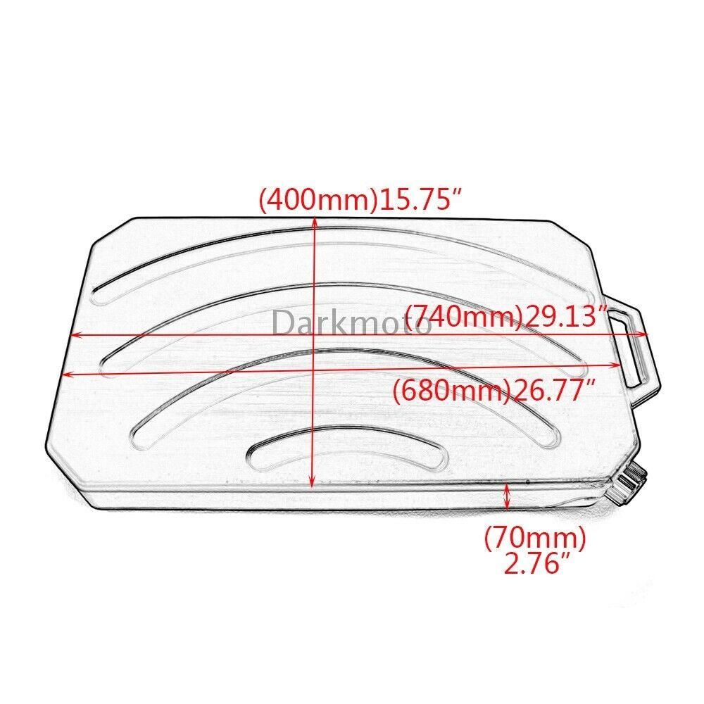 Black Collecting Tank Low Profile Oil Drain Pan Spout For HeritaClassic FLHC
