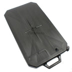 Black Collecting Tank Low Profile Oil Drain Pan Spout For HeritaClassic FLHC
