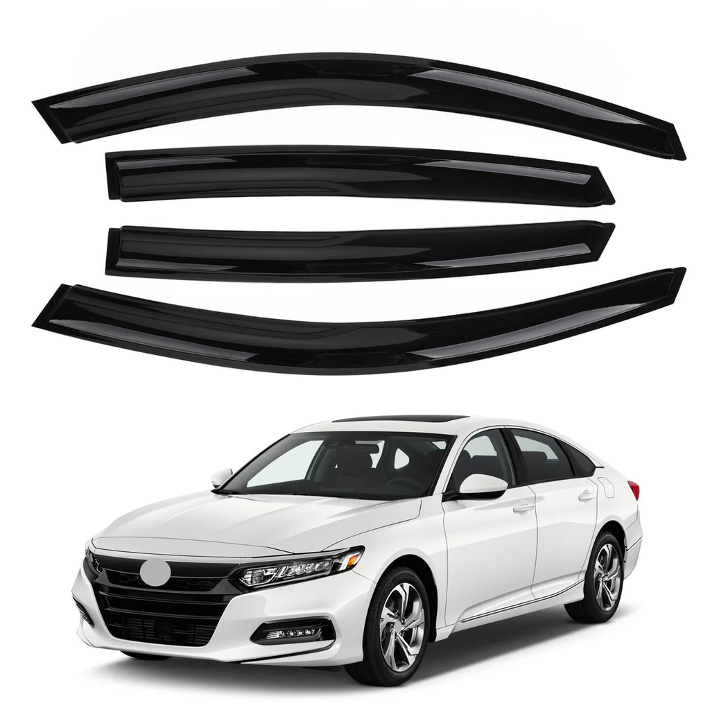 2018+ Honda Accord 4pcs Side Window Vent Visor Sun Rain Deflector Guard Generic