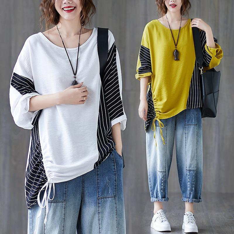 loose age-reducing bat sleeve t-shirt 2020 autumn