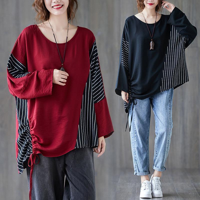 loose age-reducing bat sleeve t-shirt 2020 autumn