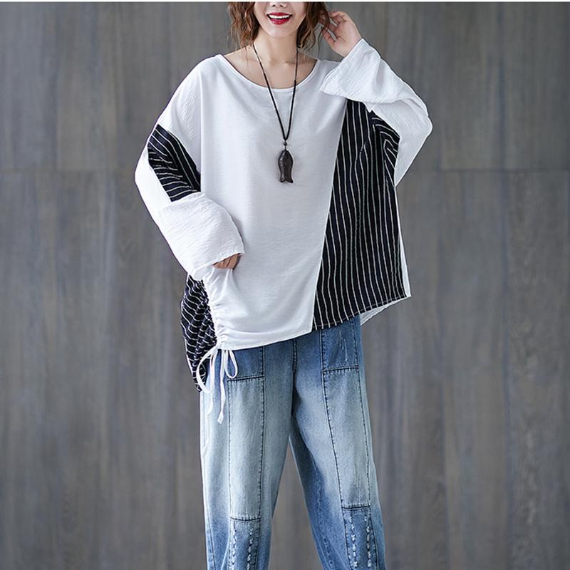 loose age-reducing bat sleeve t-shirt 2020 autumn