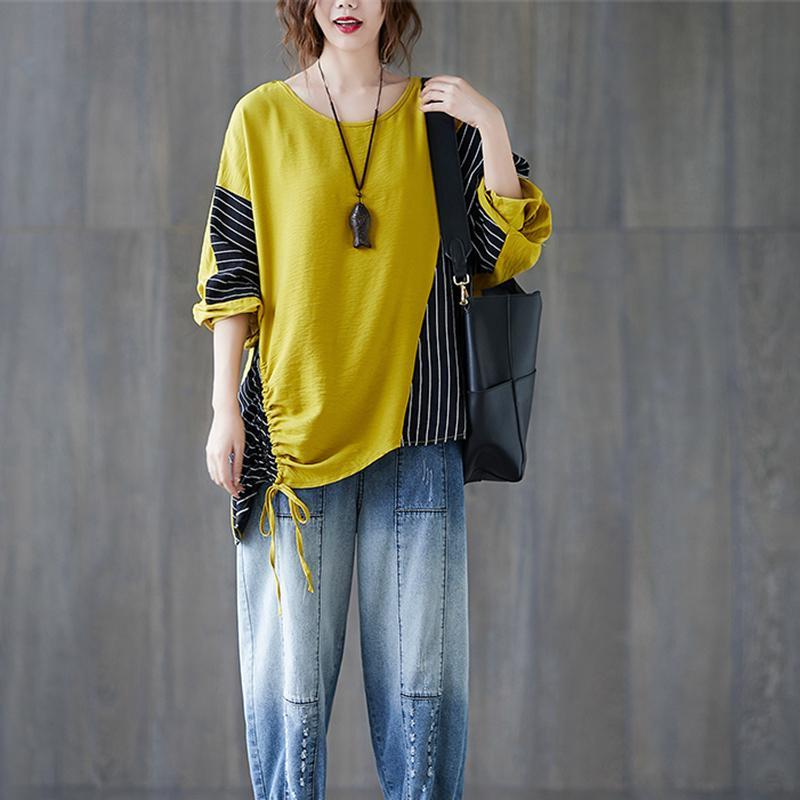 loose age-reducing bat sleeve t-shirt 2020 autumn