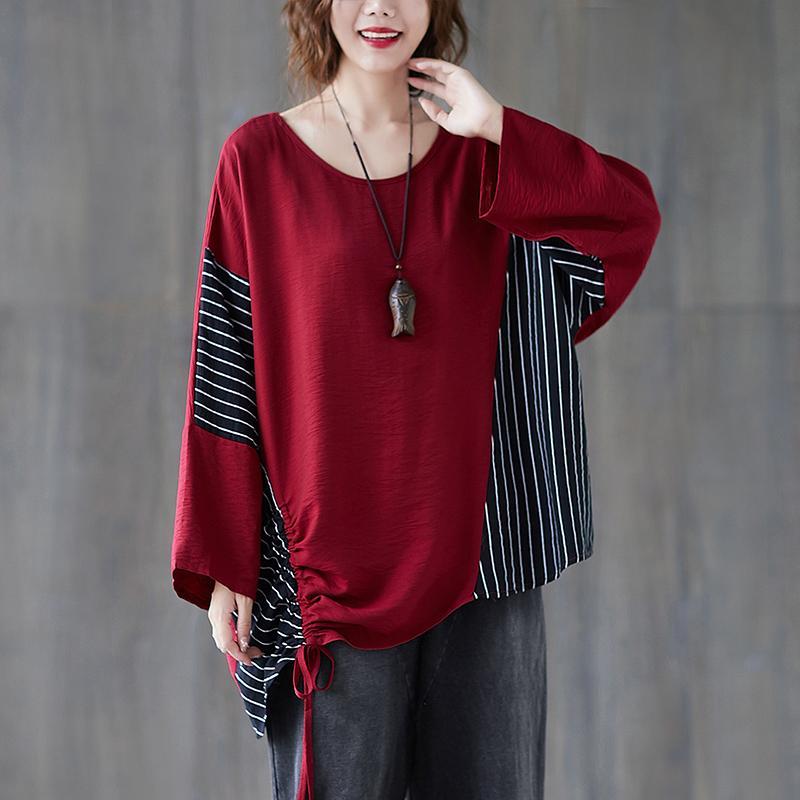 loose age-reducing bat sleeve t-shirt 2020 autumn
