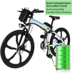 Angotrade 26 inch Folding Electric Bike Mountain E-Bike 21 Speed 36V 8A Lithium Battery Electric Bicycle for Adult Teen