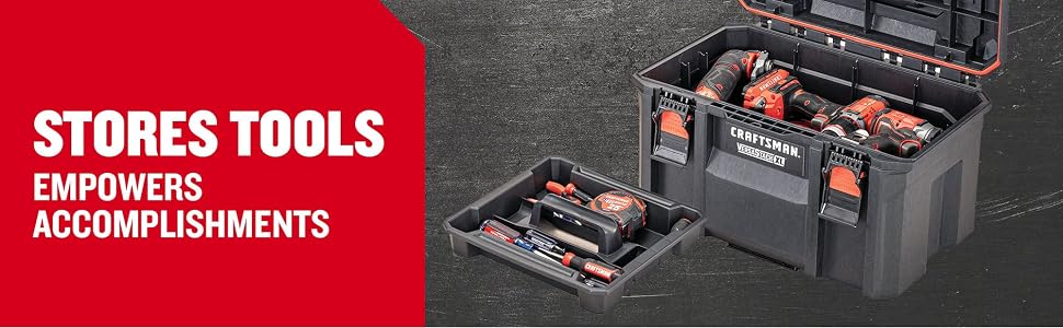 VERSASTACK XL Tool Box, Waterproof Indoor/Outdoor, Stackable Tool Storage, Lockable, 21 Inch (CMST21430)