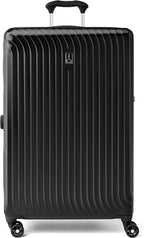 Maxlite Air Hardside Expandable Luggage, 8 Spinner Wheels, Lightweight Hard Shell Polycarbonate, Black, Checked-Large 29-Inch