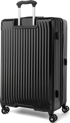 Maxlite Air Hardside Expandable Luggage, 8 Spinner Wheels, Lightweight Hard Shell Polycarbonate, Black, Checked-Large 29-Inch