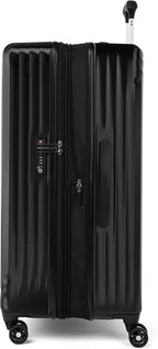 Maxlite Air Hardside Expandable Luggage, 8 Spinner Wheels, Lightweight Hard Shell Polycarbonate, Black, Checked-Large 29-Inch