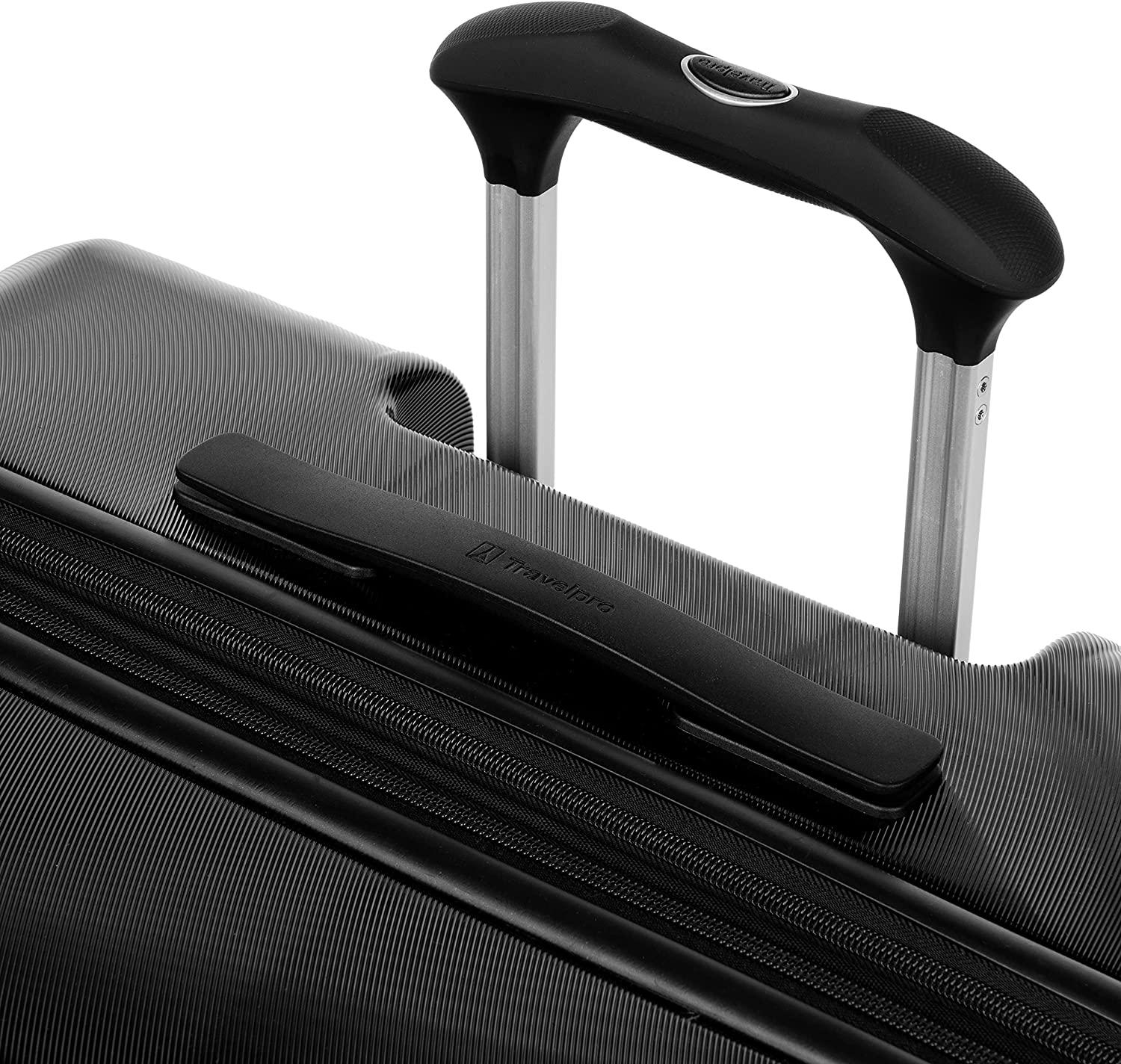 Maxlite Air Hardside Expandable Luggage, 8 Spinner Wheels, Lightweight Hard Shell Polycarbonate, Black, Checked-Large 29-Inch
