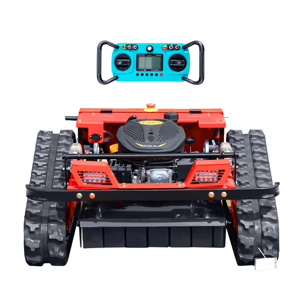 Remote Control Lawn Mower, 20 Inch Cutting Width, Adjustable Height 0.79-5.9 Inches, Track ,All-Terrain for Steep Slopes Tall Grass LarLawns