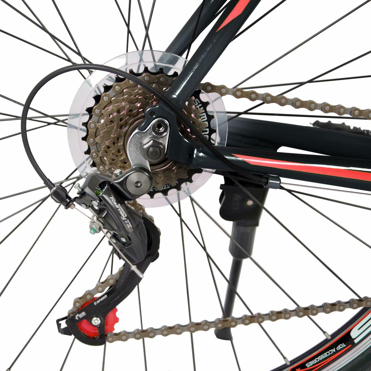 Piscis 700 C Wheels Road Bike, 21 Speed Drivetrain and Urban City Commuter Bicycle for Men and Women, Aluminum Alloy Frame, Disc Brake, Black and Red