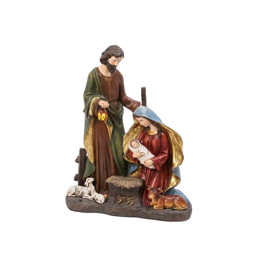 40 in. H B/O Lighted Magnesium Nativity Figurine with Timer