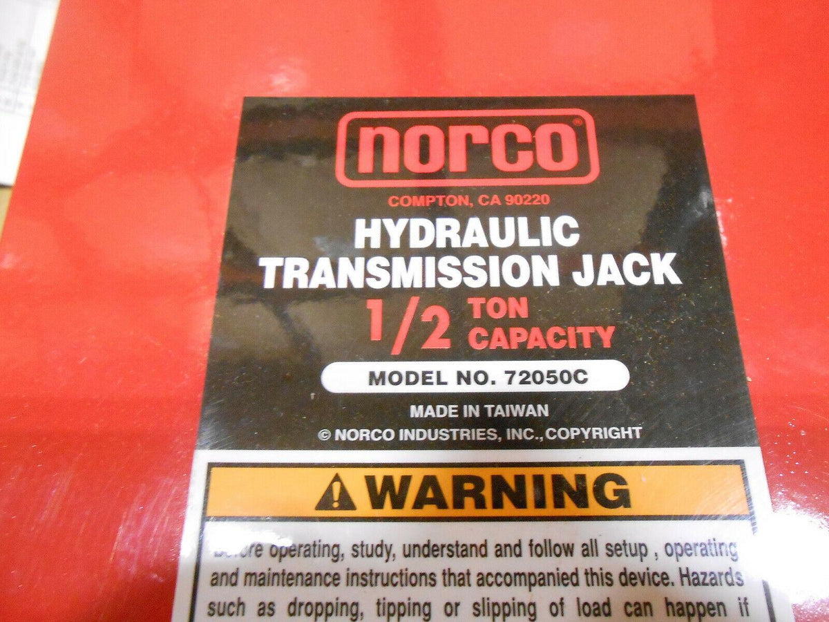 NORCO 72050C 1/2 TON CAPACITY HYDRAULIC TRANSMISSION JACK