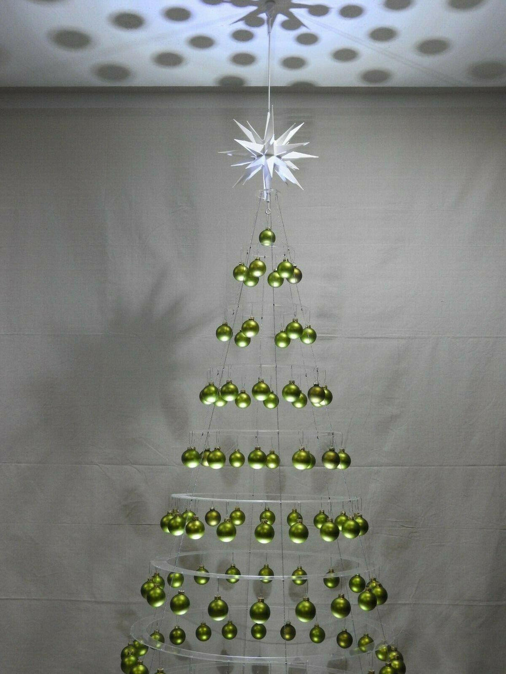 STUNNING MINIMALIST HANGING CHRISTMAS TREE by AA S LLC. Over 7 1/2 ' Tall
