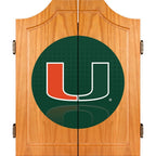 University of Miami Reflection 20.5 in. Wood Dart Cabinet Set