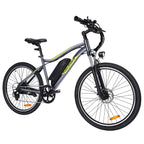 Heybike Race Electric Bike Light Weight 26" Commuter Electric Mountain Bike with 40 Miles Long Range, 350W Brushless Motor,  7-Speed and Front Fork Suspension, Urban Electric Bicycle for Adults