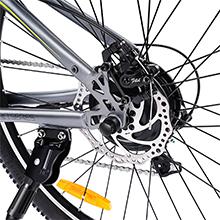 Heybike Race Electric Bike Light Weight 26" Commuter Electric Mountain Bike with 40 Miles Long Range, 350W Brushless Motor,  7-Speed and Front Fork Suspension, Urban Electric Bicycle for Adults
