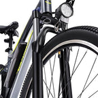 Heybike Race Electric Bike Light Weight 26" Commuter Electric Mountain Bike with 40 Miles Long Range, 350W Brushless Motor,  7-Speed and Front Fork Suspension, Urban Electric Bicycle for Adults