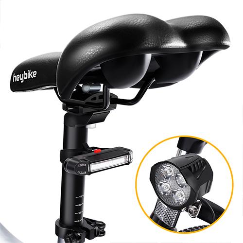 Heybike Race Electric Bike Light Weight 26" Commuter Electric Mountain Bike with 40 Miles Long Range, 350W Brushless Motor,  7-Speed and Front Fork Suspension, Urban Electric Bicycle for Adults