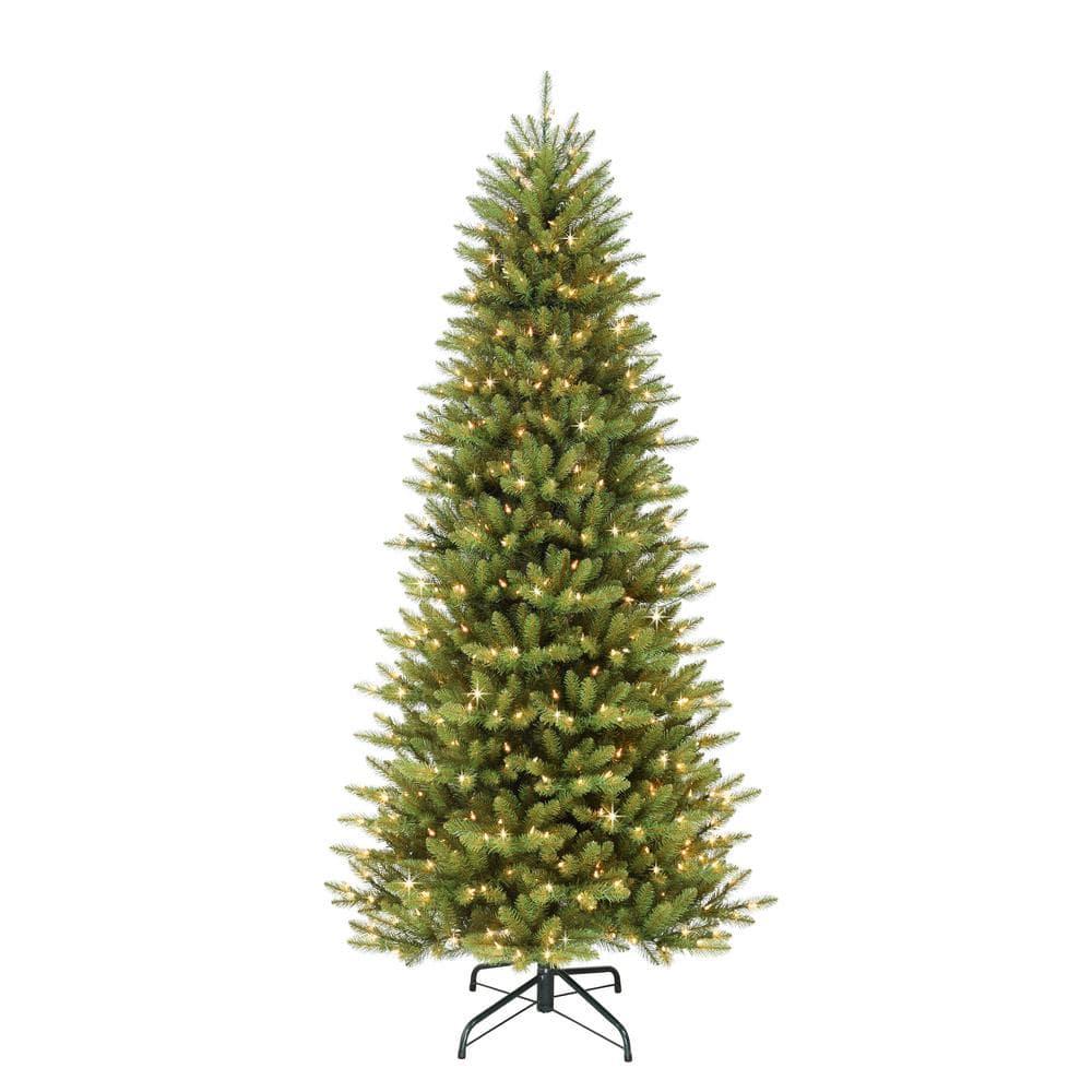 12 ft. Pre-Lit Incandescent Slim Fraser Fir Artificial Christmas Tree with 1200 UL Clear Lights