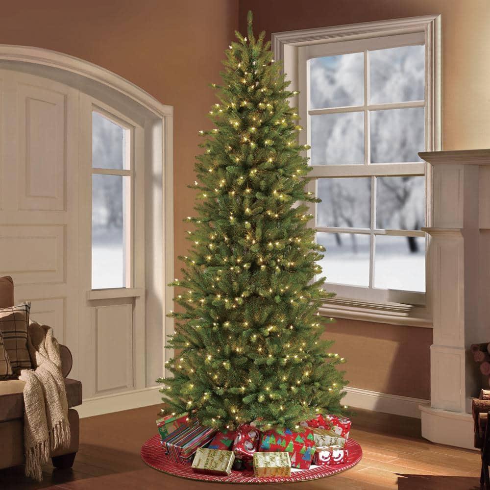 12 ft. Pre-Lit Incandescent Slim Fraser Fir Artificial Christmas Tree with 1200 UL Clear Lights