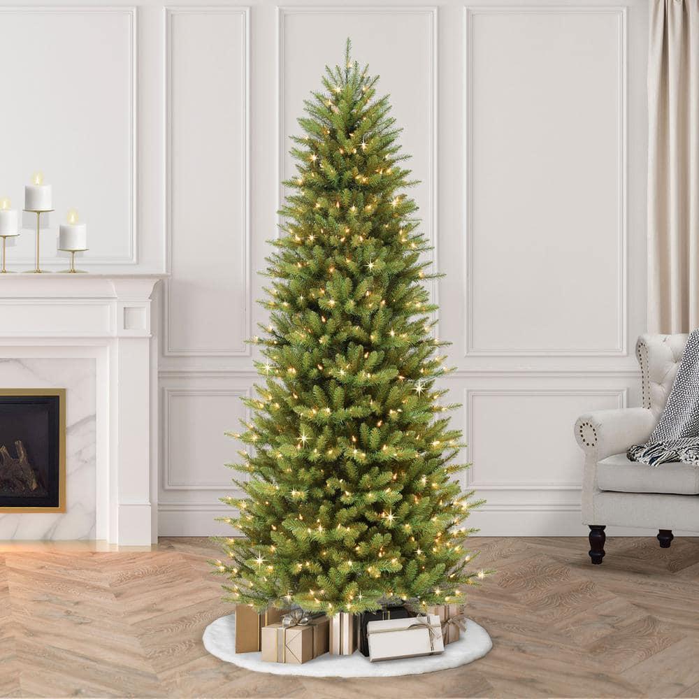 12 ft. Pre-Lit Incandescent Slim Fraser Fir Artificial Christmas Tree with 1200 UL Clear Lights