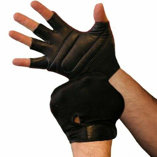 Weightlifting Gloves Lycra Leather Padded Back Stretch (WholeLot of 500)