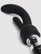 Doxy Number 3 Black Silicone Rabbit Wand Attachment , Black