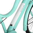 Hyper Bicycles E-Ride Electric Pedal Assist Woman's Cruiser Bike, 26" Wheels, Turquoise
