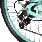 Hyper Bicycles E-Ride Electric Pedal Assist Woman's Cruiser Bike, 26" Wheels, Turquoise