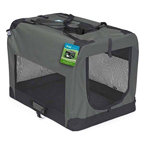 Guardian Gear SOFT SIDED Charcoal Collapsible Crates for Dogs Mesh Window Panels(X-Lar48"x31"x31")