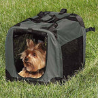 Guardian Gear SOFT SIDED Charcoal Collapsible Crates for Dogs Mesh Window Panels(X-Lar48"x31"x31")